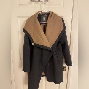 Vince Camuto Double Face Hooded Drape Coat
